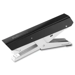 Fellowes Mfg Co. LX890 0.25 in./0.31 in. Staples 40-Sheet Capacity Handheld Plier Stapler with Antimicrobial Protection - Black/White
