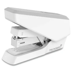 Fellowes Mfg Co. LX860 EasyPress 40-Sheet Capacity Half Strip Stapler with Antimicrobial Protection - Gray/White