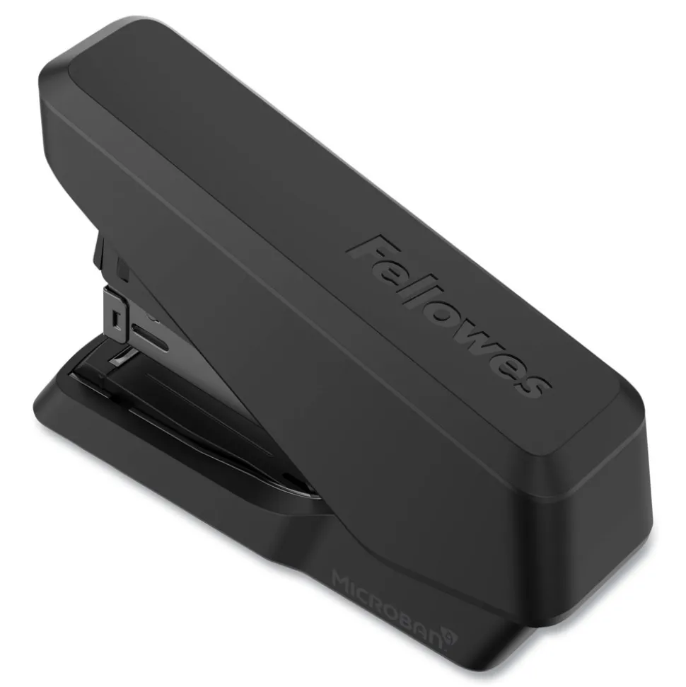 Fellowes Mfg Co. LX860 EasyPress 40-Sheet Capacity Half Strip Stapler with Antimicrobial Protection - Black