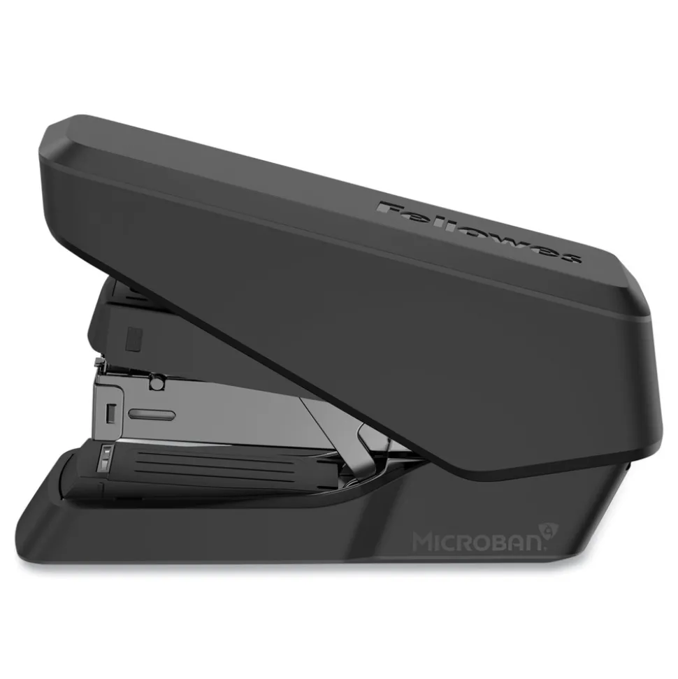 Fellowes Mfg Co. LX860 EasyPress 40-Sheet Capacity Half Strip Stapler with Antimicrobial Protection - Black