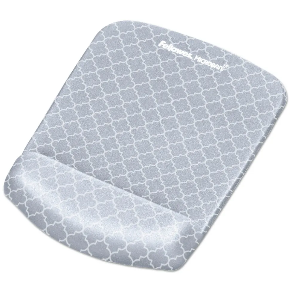 Fellowes Mfg Co. PlushTouch 7.25 in. x 9.38 in. Mouse Pad with Wrist Rest - Lattice Design