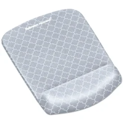 Fellowes Mfg Co. PlushTouch 7.25 in. x 9.38 in. Mouse Pad with Wrist Rest - Lattice Design