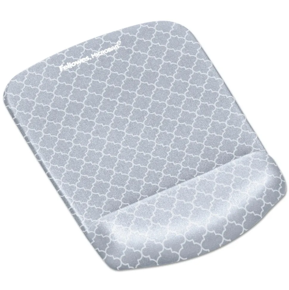 Fellowes Mfg Co. PlushTouch 7.25 in. x 9.38 in. Mouse Pad with Wrist Rest - Lattice Design