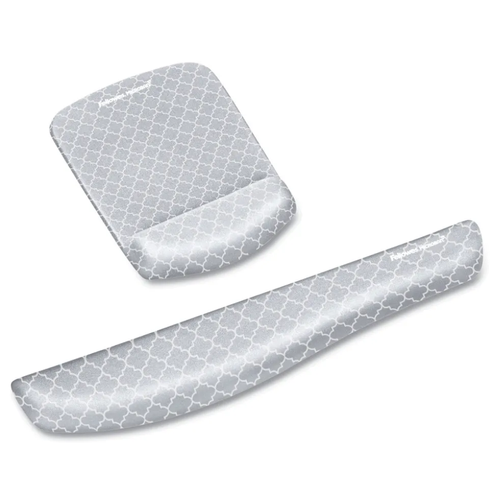 Fellowes Mfg Co. PlushTouch 7.25 in. x 9.38 in. Mouse Pad with Wrist Rest - Lattice Design