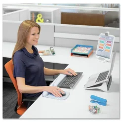 Fellowes Mfg Co. PlushTouch 7.25 in. x 9.38 in. Mouse Pad with Wrist Rest - Lattice Design