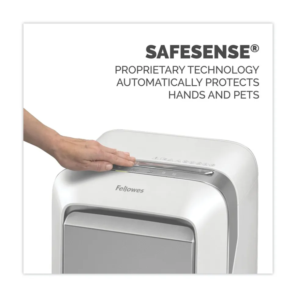 Fellowes Mfg Co. Powershred LX210 16 Manual Sheet Capacity Micro-Cut Shredder - White