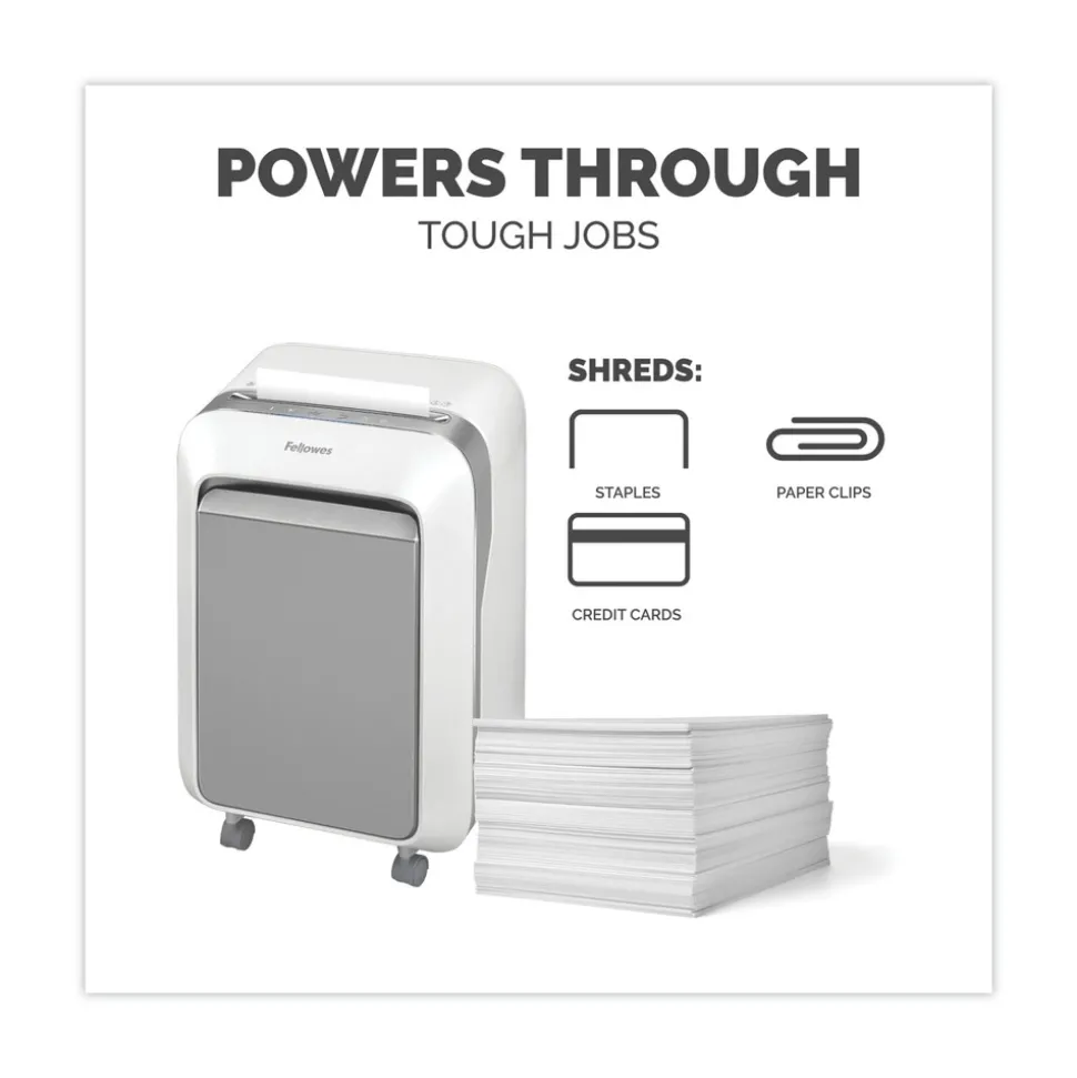 Fellowes Mfg Co. Powershred LX210 16 Manual Sheet Capacity Micro-Cut Shredder - White