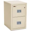 FireKing Compact Turtle 17.75 in. x 22.13 in. x 27.75 in. Insulated Vertical File with 2 Legal/Letter Drawers - Parchment