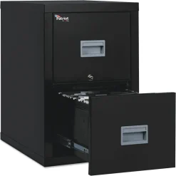 FireKing Patriot by FireKing 17.75 in. x 25 in. x 27.75 in. Insulated Fire File with 2 Legal/Letter Drawers - Black