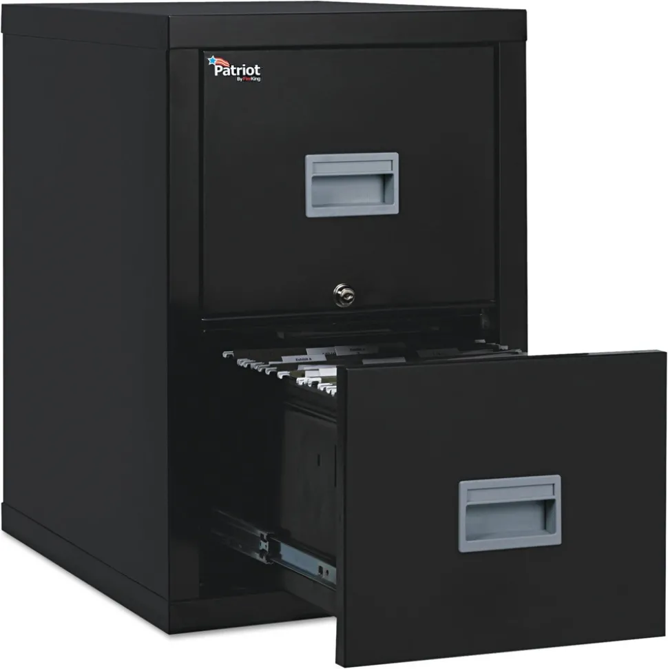 FireKing Patriot by FireKing 17.75 in. x 25 in. x 27.75 in. Insulated Fire File with 2 Legal/Letter Drawers - Black