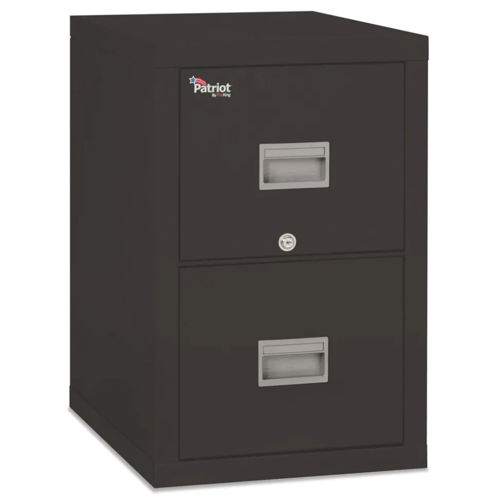 FireKing Patriot by FireKing 17.75 in. x 25 in. x 27.75 in. Insulated Fire File with 2 Legal/Letter Drawers - Black