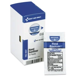 First Aid Only 0.9 g Gel Hand Sanitizer Packets for SmartCompliance First Aid Kits - Clean Scent (10/Box)