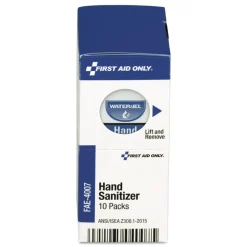 First Aid Only 0.9 g Gel Hand Sanitizer Packets for SmartCompliance First Aid Kits - Clean Scent (10/Box)