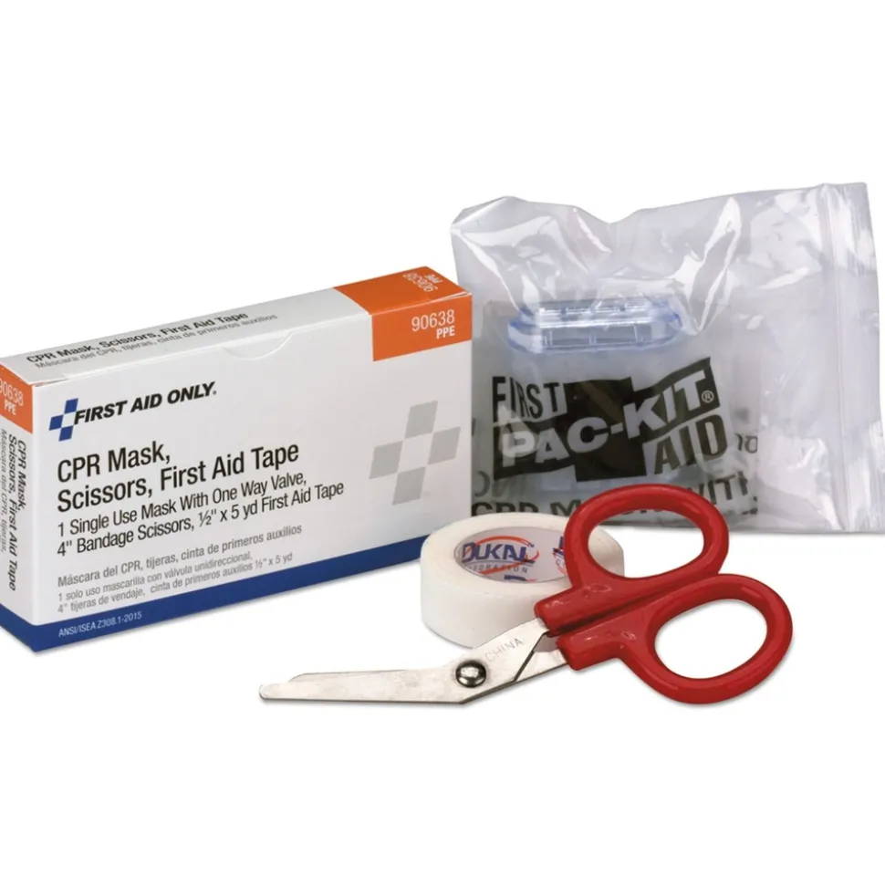 First Aid Only 24 Unit ANSI Class Aplus CPR Breather, Scissors, Tape Refill (1-Kit)