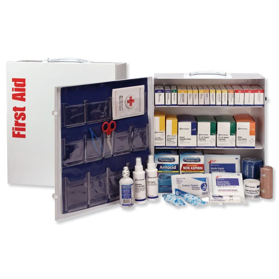 First Aid Only ANSI 2015 Class Aplus Type I and II Industrial First Aid Kit for 100 People with Metal Case (1-Kit)