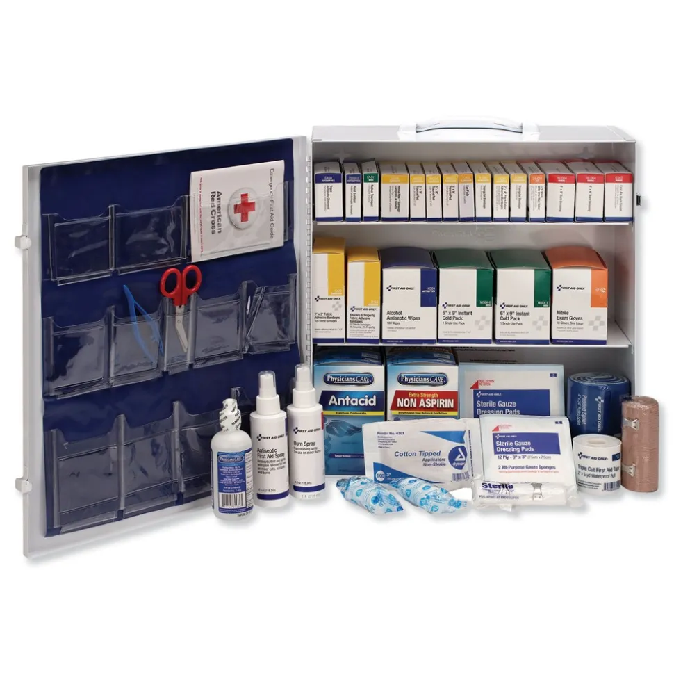 First Aid Only ANSI 2015 Class Aplus Type I and II Industrial First Aid Kit for 100 People with Metal Case (1-Kit)