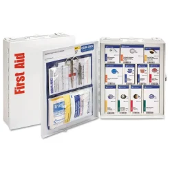 First Aid Only ANSI 2015 SmartCompliance Class A General Business No Meds First Aid Station for 25 People with Metal Case (1-Kit)