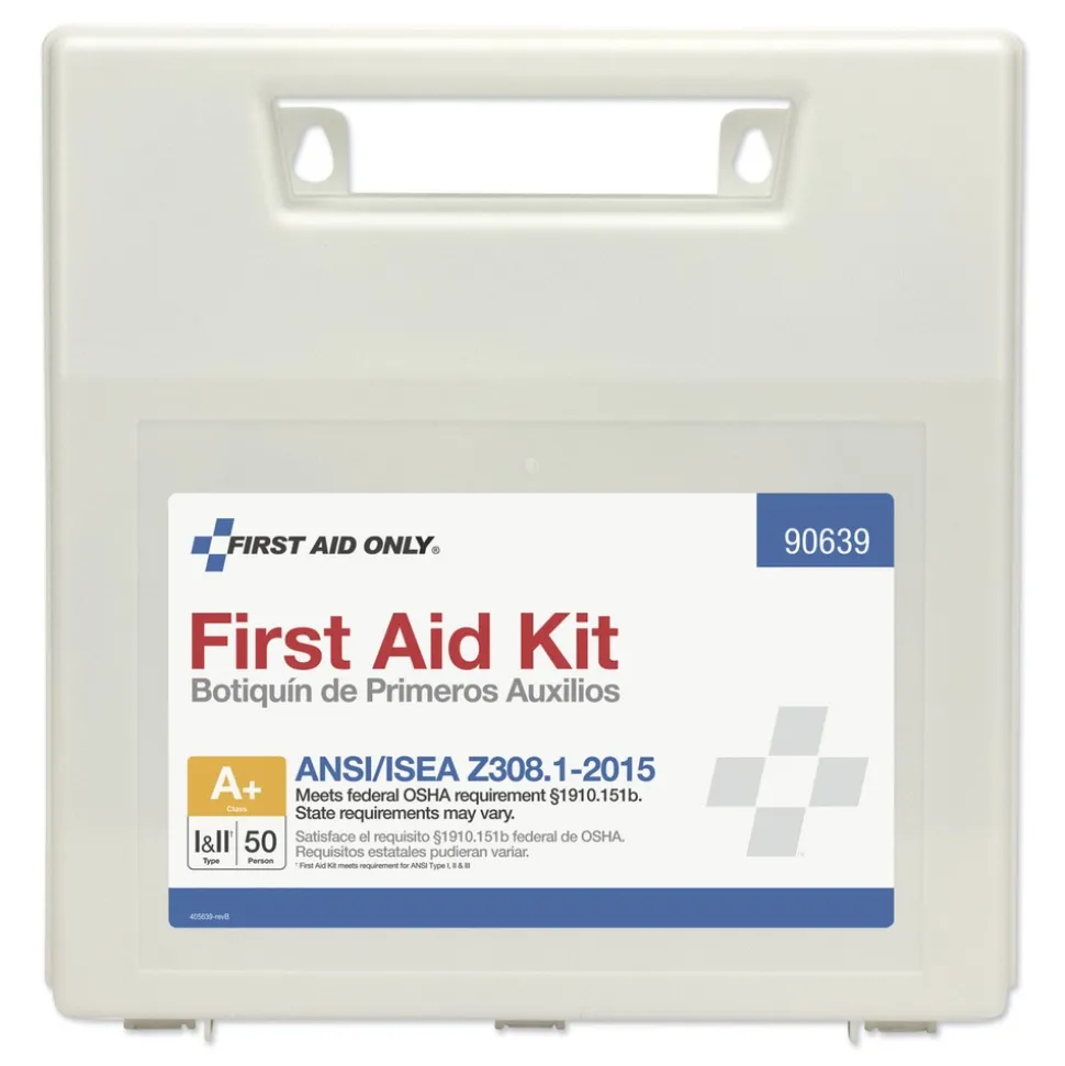 First Aid Only ANSI Class Aplus First Aid Kit for 50 People with Plastic Case (1-Kit)