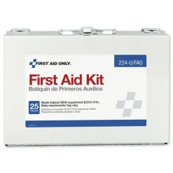 First Aid Only OSHA Compliant First Aid Kit for 25 People with Metal Case (1-Kit)