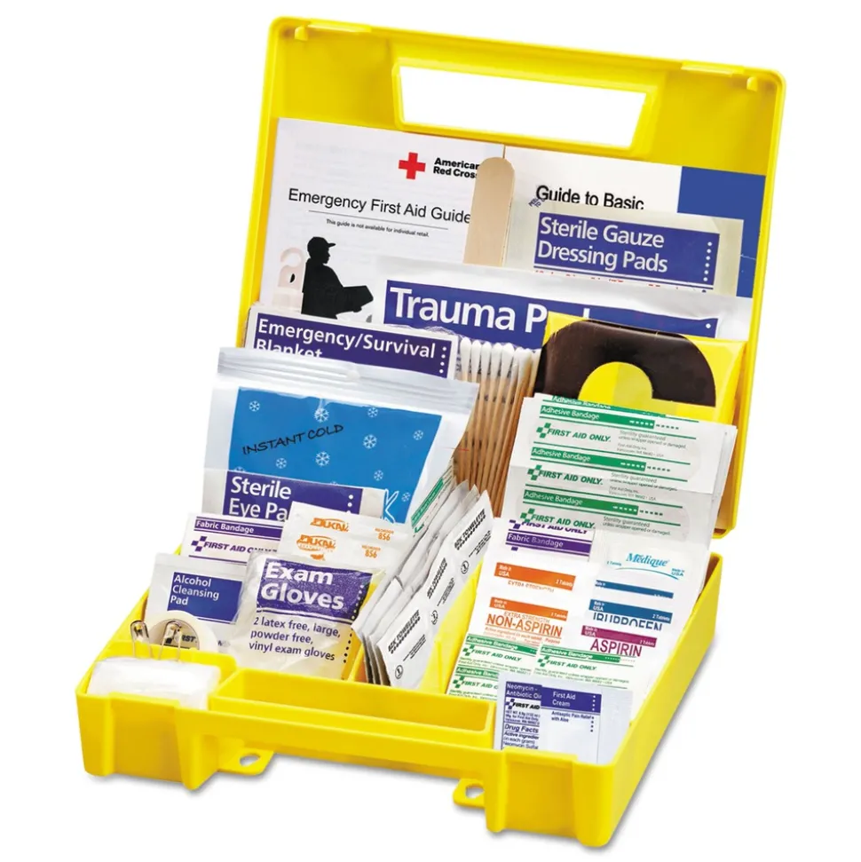 First Aid Only 138-Piece Essentials Plastic Case First Aid Kit for 5 People