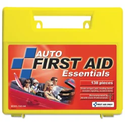 First Aid Only 138-Piece Essentials Plastic Case First Aid Kit for 5 People