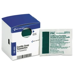 First Aid Only SmartCompliance Castile Soap Towelettes (10/Box)