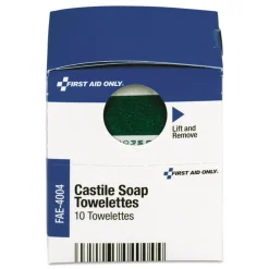 First Aid Only SmartCompliance Castile Soap Towelettes (10/Box)