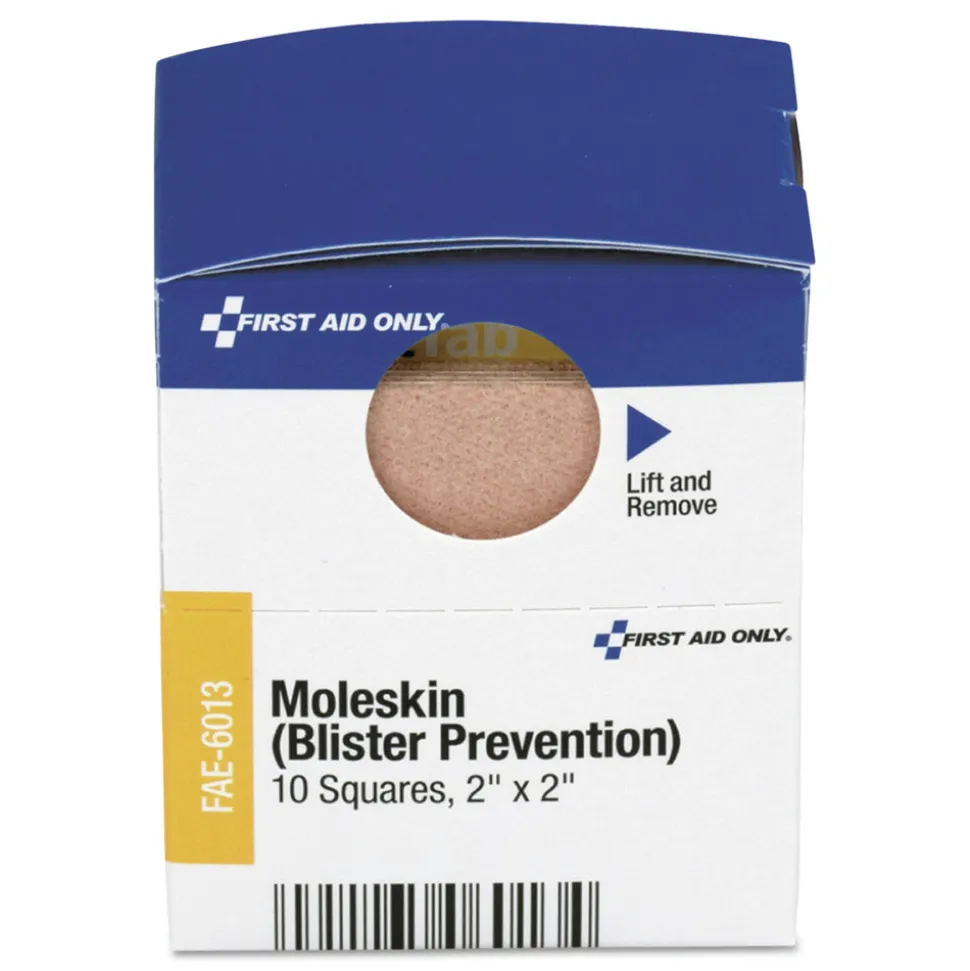 First Aid Only SmartCompliance 2 in. Squares Moleskin/Blister Protection (10/Box)