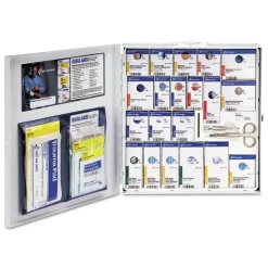 First Aid Only SmartCompliance No Medication Metal Case Food Service First Aid Kit for 50 People (260-Pieces/Kit)