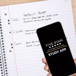 Five Star 10.5 in. x 8.63 in. Sheets Wide/Legal Rule 1-Subject Wirebound Notebook - Black Cover