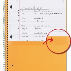 Five Star 10.5 in. x 8.63 in. Sheets Wide/Legal Rule 1-Subject Wirebound Notebook - Black Cover