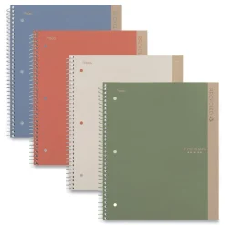 Five Star 11 in. x 8.5 in. Sheets Medium/College Rule 1-Subject Recycled Notebook - Randomly Assorted Cover Color