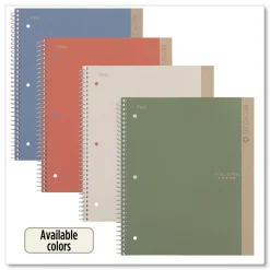 Five Star 11 in. x 8.5 in. Sheets Medium/College Rule 1-Subject Recycled Notebook - Randomly Assorted Cover Color