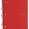 Five Star 10.5 x 9.18 Sheets (100) Wirebound Notebook - Randomly Assorted Cover Color