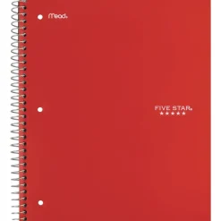 Five Star 10.5 x 9.18 Sheets (100) Wirebound Notebook - Randomly Assorted Cover Color