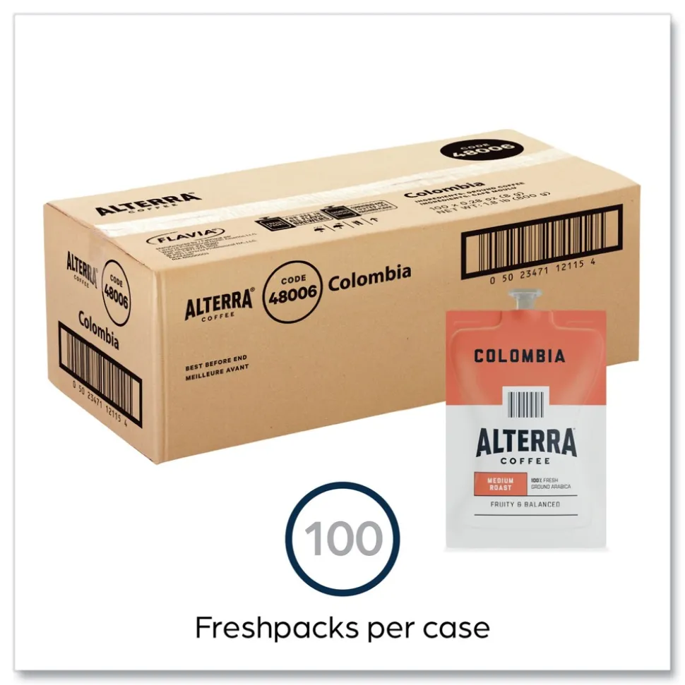 FLAVIA 48006 Alterra Coffee Freshpack - Columbia (100/Carton)