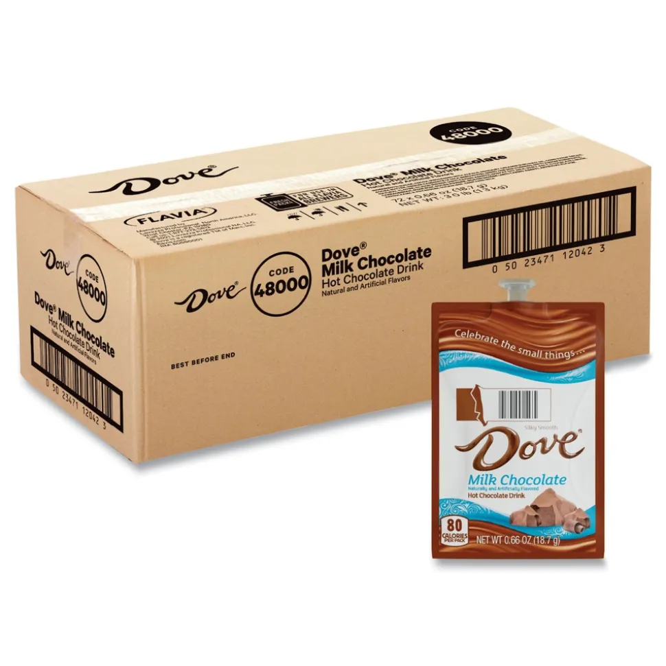 FLAVIA 48000 Dove Hot Chocolate Freshpack - Milk Chocolate (72/Carton)