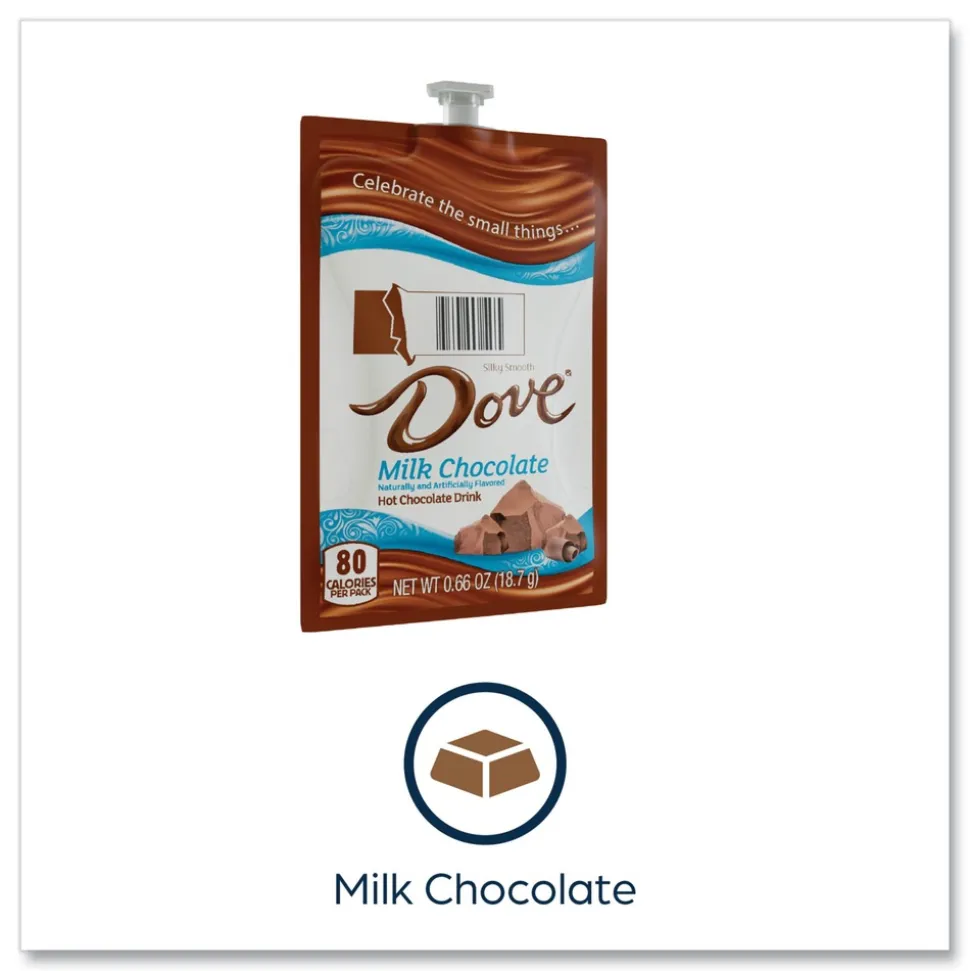 FLAVIA 48000 Dove Hot Chocolate Freshpack - Milk Chocolate (72/Carton)
