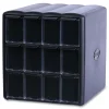 FLAVIA 15.2 in. x 17.2 in. x 16.3 in. 12-Compartments Four Column Merchandiser - Black