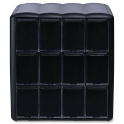 FLAVIA 15.2 in. x 17.2 in. x 16.3 in. 12-Compartments Four Column Merchandiser - Black