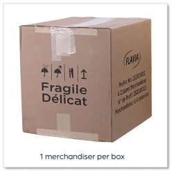 FLAVIA 15.2 in. x 17.2 in. x 16.3 in. 12-Compartments Four Column Merchandiser - Black