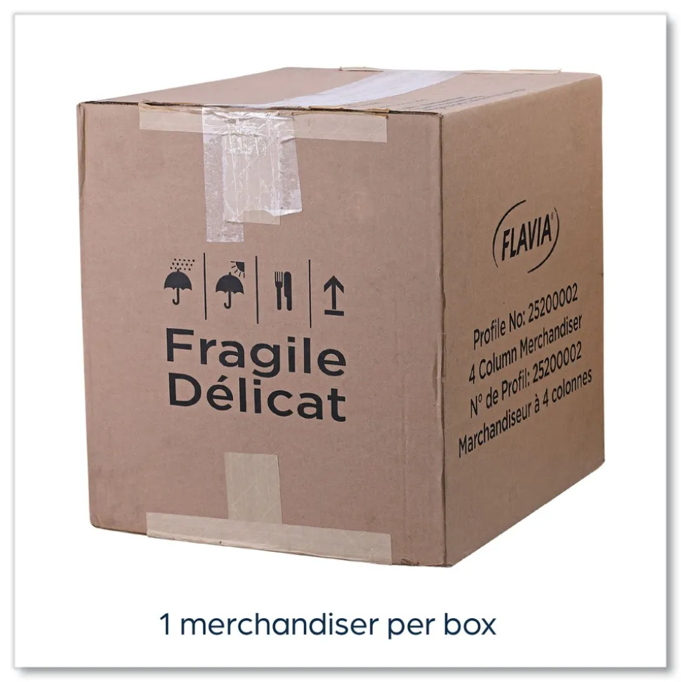 FLAVIA 15.2 in. x 17.2 in. x 16.3 in. 12-Compartments Four Column Merchandiser - Black