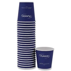 FLAVIA 10 oz. FLAVIA Design Hot Beverage Paper Cup - Blue (1000/Carton)