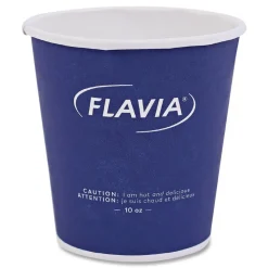 FLAVIA 10 oz. FLAVIA Design Hot Beverage Paper Cup - Blue (1000/Carton)