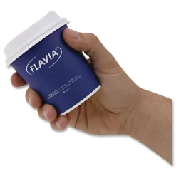 FLAVIA 10 oz. FLAVIA Design Hot Beverage Paper Cup - Blue (1000/Carton)