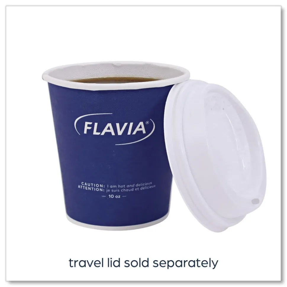 FLAVIA 10 oz. FLAVIA Design Hot Beverage Paper Cup - Blue (1000/Carton)