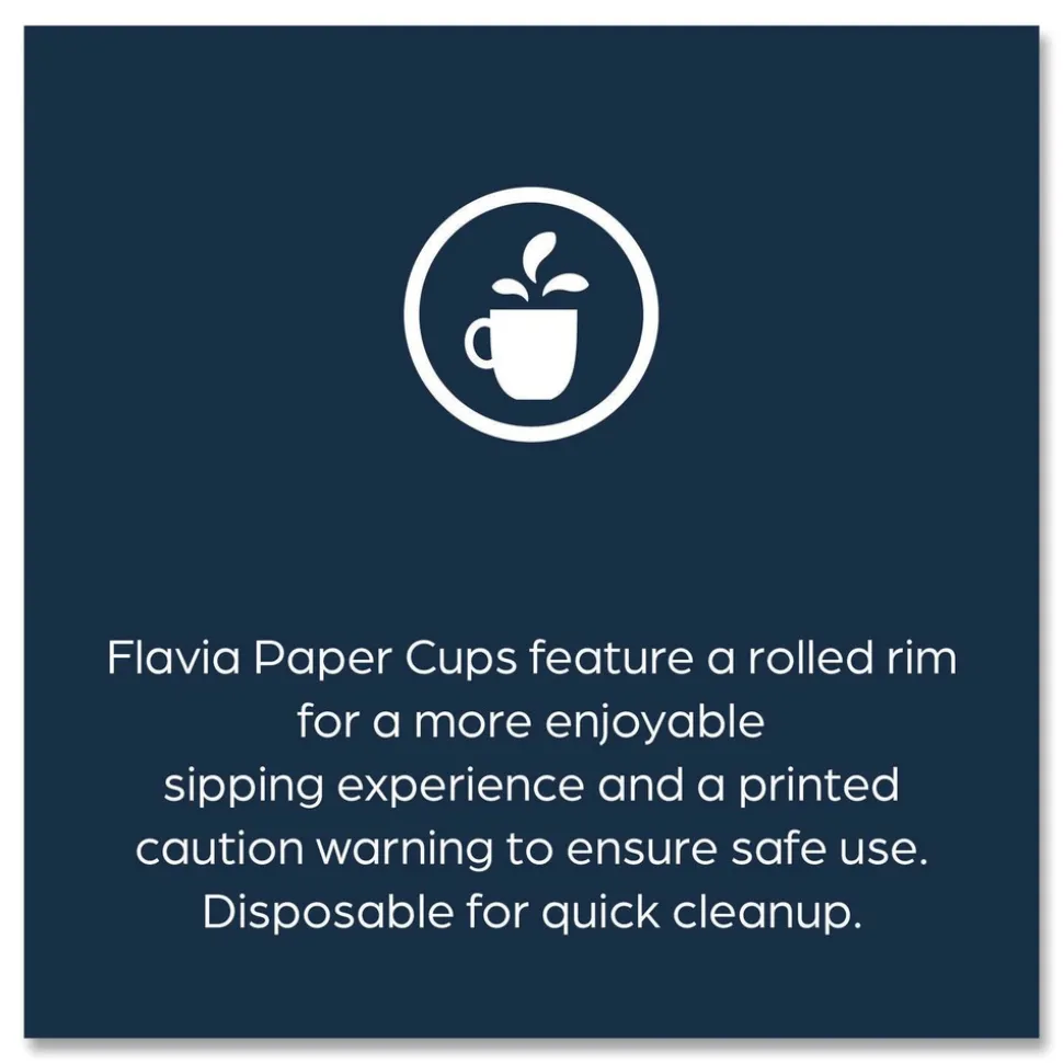 FLAVIA 10 oz. FLAVIA Design Hot Beverage Paper Cup - Blue (1000/Carton)