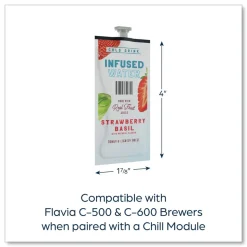 FLAVIA Infused Water Freshpack - Strawberry Basil (100/Carton)