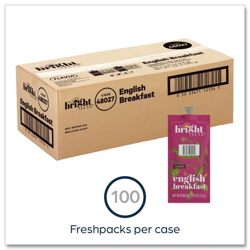 FLAVIA The Bright Tea Co. Black Tea Freshpack - English Breakfast (100/Carton)