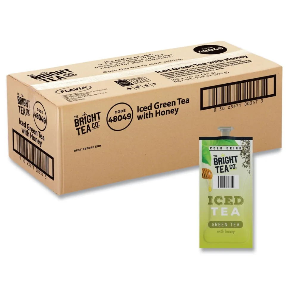 FLAVIA The Bright Tea Co. Tea Freshpack - Iced Green Tea with Honey (100/Carton)